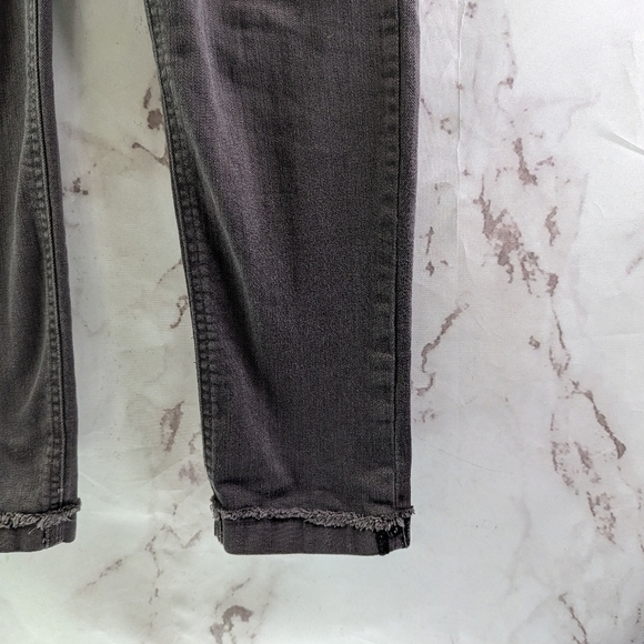 Democracy Pants Women 4 Gray Black Mid Rise Crop Flexcellent Skinny Jeans Cuffed - Picture 4 of 10